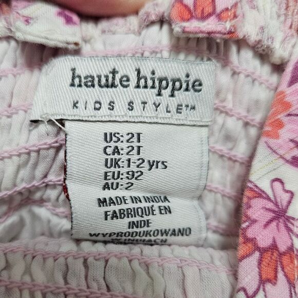 Haute Hippie Floral Layered Ruffle Dress Toddler 2T Sleeveless Lined EUC - Picture 2 of 7